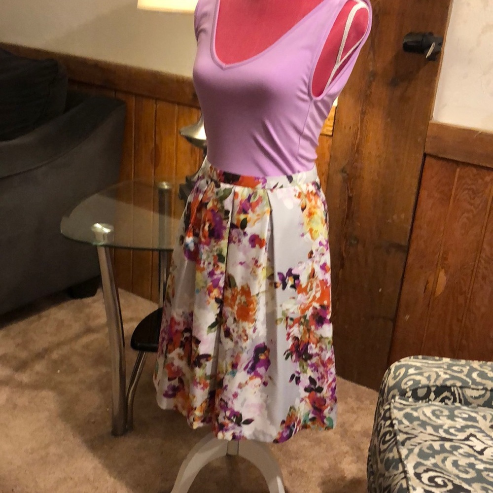 Limited floral skirt And bodysuit Express tank top